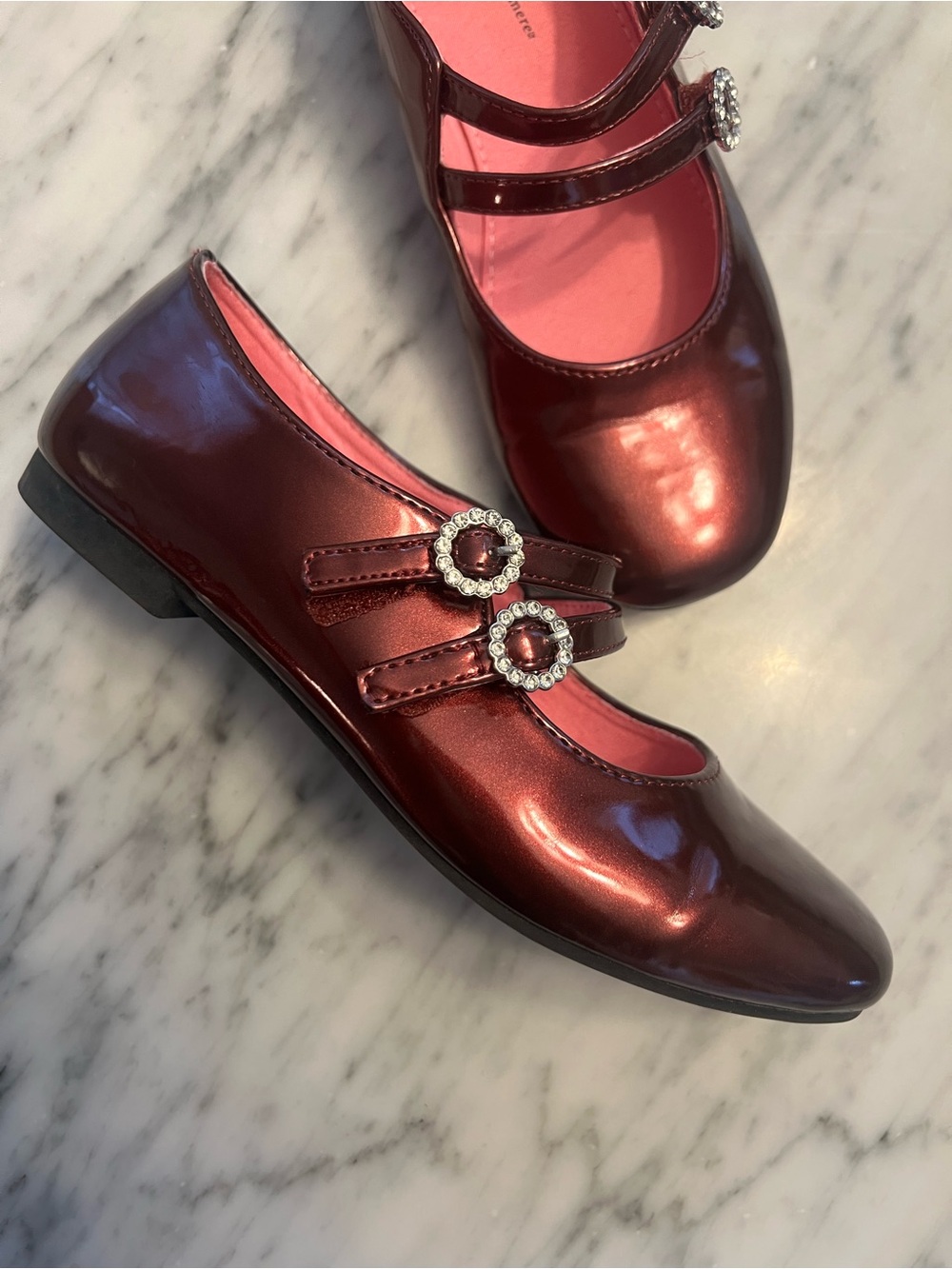 cupcakes & cashmere Shiny Burgundy dress shoes